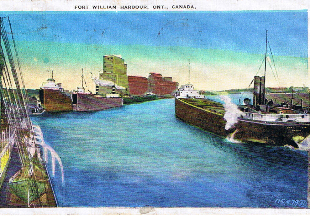 CPR Elevators Colour with ships 1930