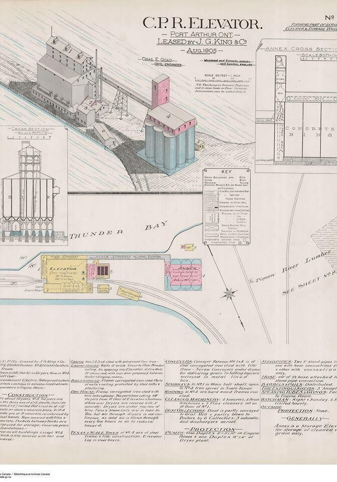 insurance map designs of the CPR elevator